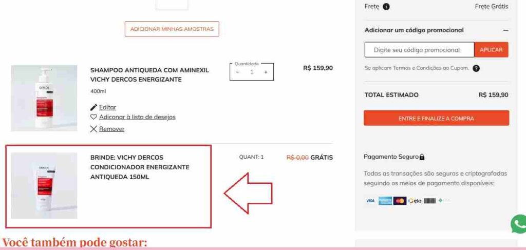 Compre Shampoo e Ganhe Condicionador da Vichy