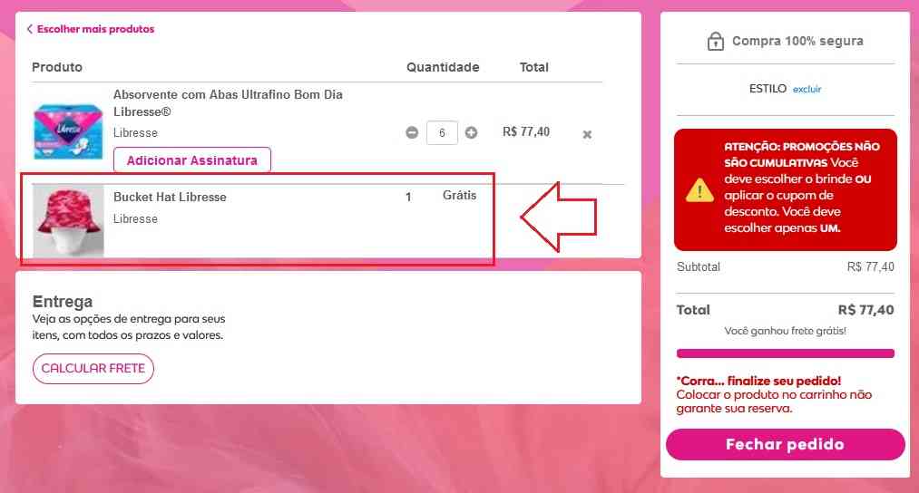 Resgate um brinde exclusivo no site da Libresse
