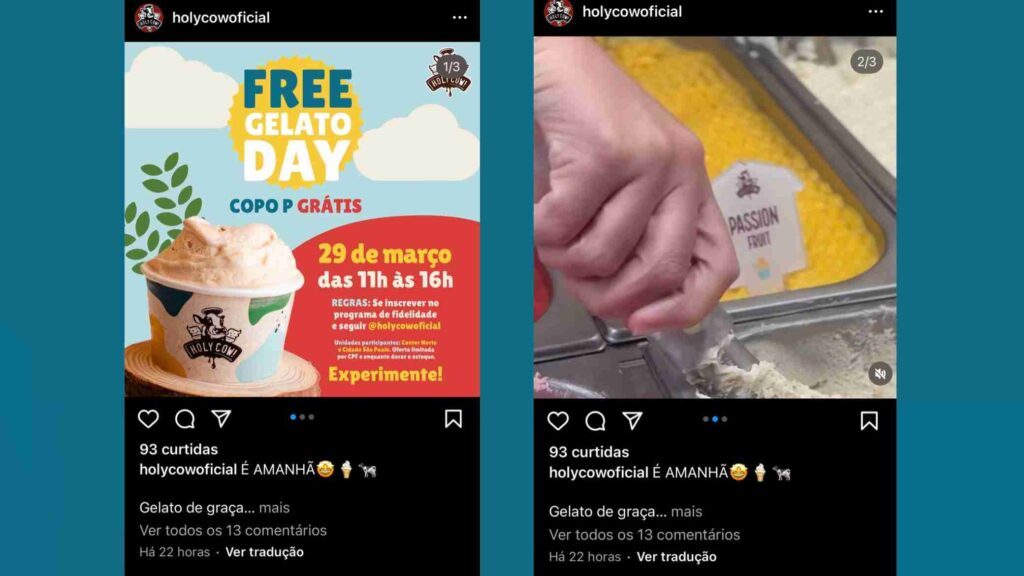 Resgate um Gelato Grátis!