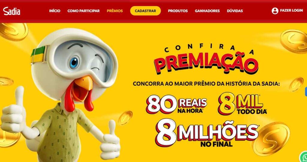 Participe e tenha a chance de ganhar muitos prêmios na ação da Sadia