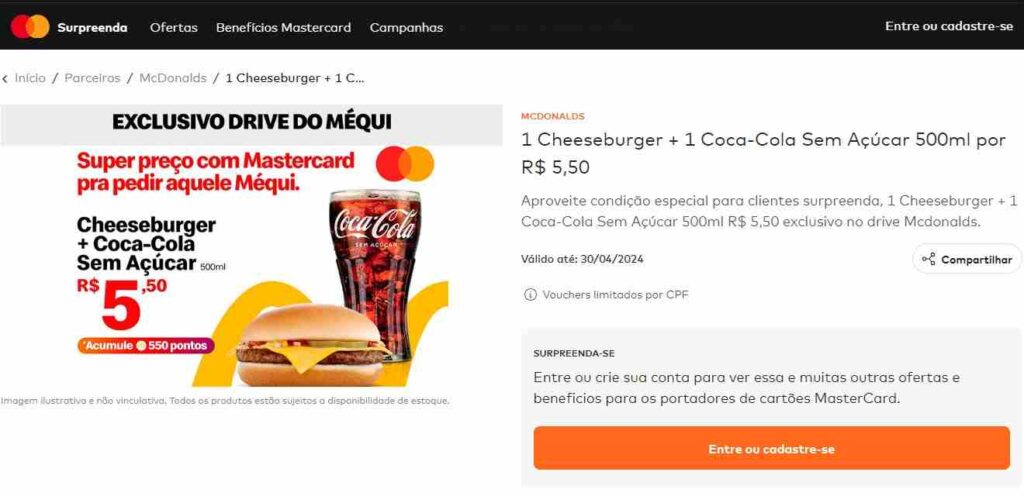 Veja como resgatar um lanche quase de graça no McDonald's