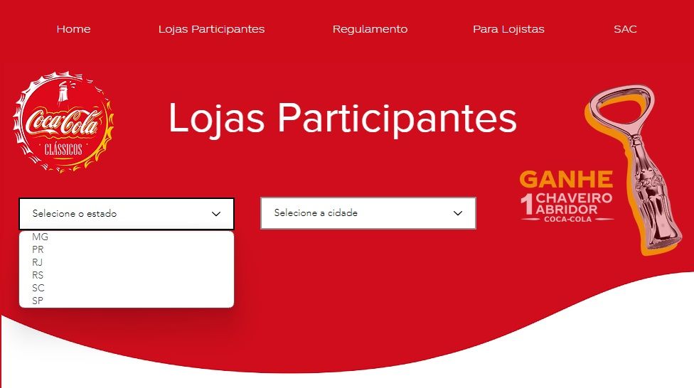 Foto da página no Hotsite