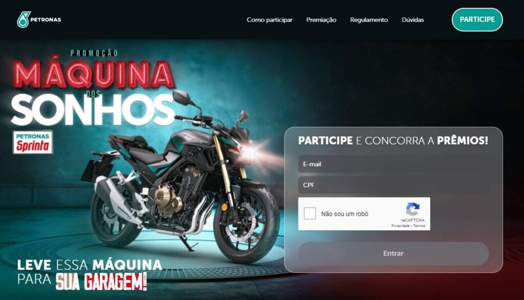 Concorra prêmios instantâneos e a uma Moto 0KM