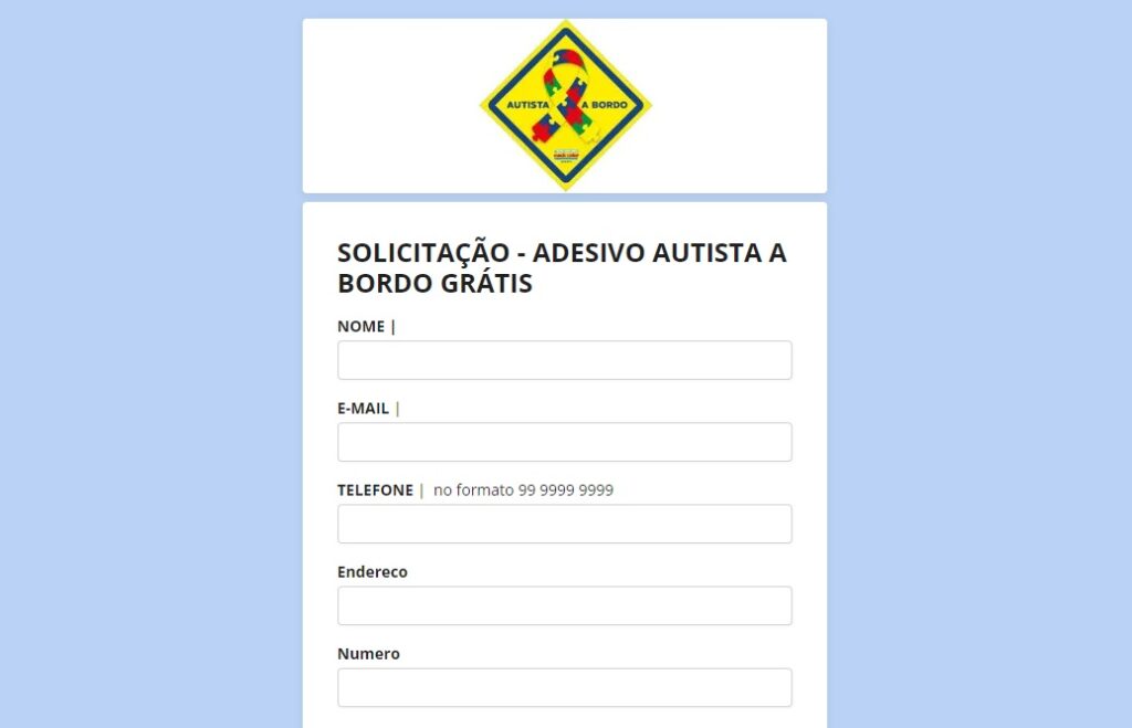 Faça seu pedido de Adesivo Grátis