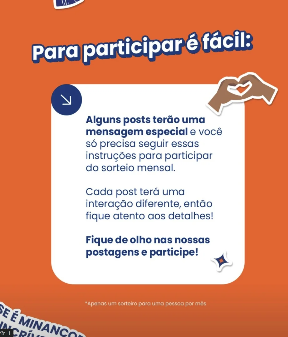 aptura de tela da interface do Instagram da Minancora. No centro, um Story com fundo colorido exibe uma enquete perguntando qual produto o usuário escolheria ganhar. À direita, aparecem os ícones de "Destaques" para a loja online e a linha antissinais.