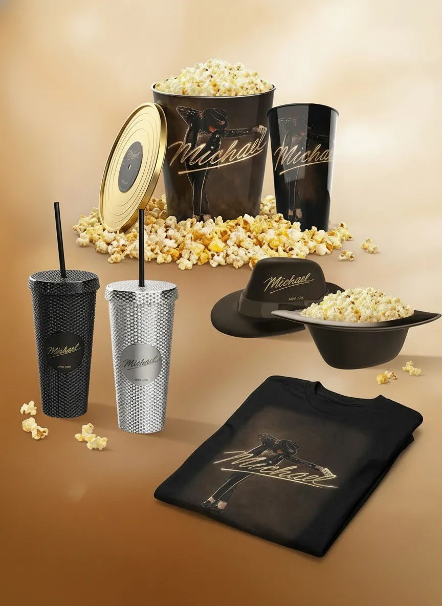 Uma coleção de produtos de cinema de luxo com o tema Michael Jackson.