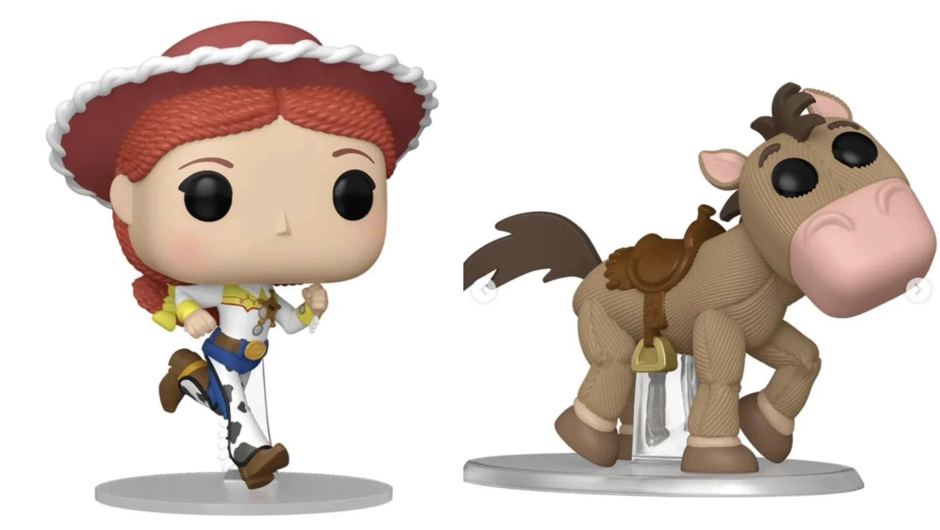 Funko Pop da Jessie e do cavalo Bala no Alvo em versão colecionável inspirada em Toy Story 5.