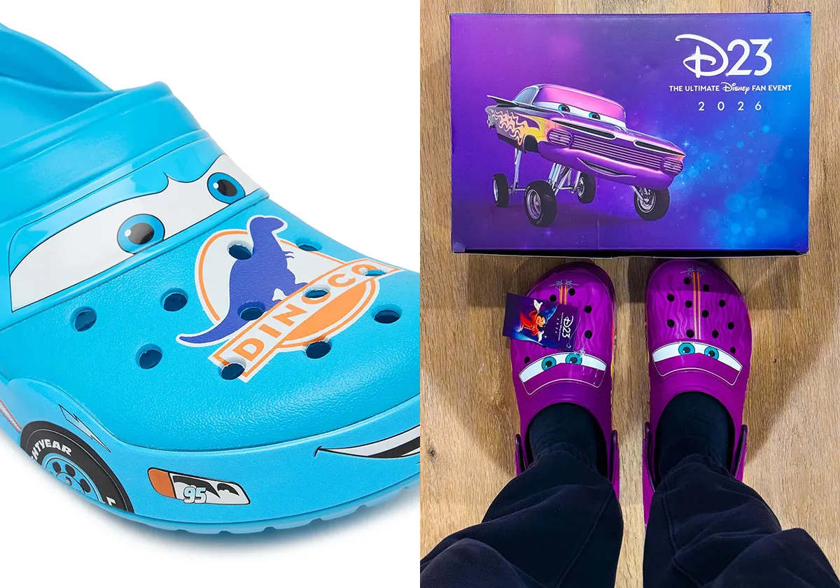 Crocs de Relâmpago McQueen Dinoco e Ramone na coleção Carros