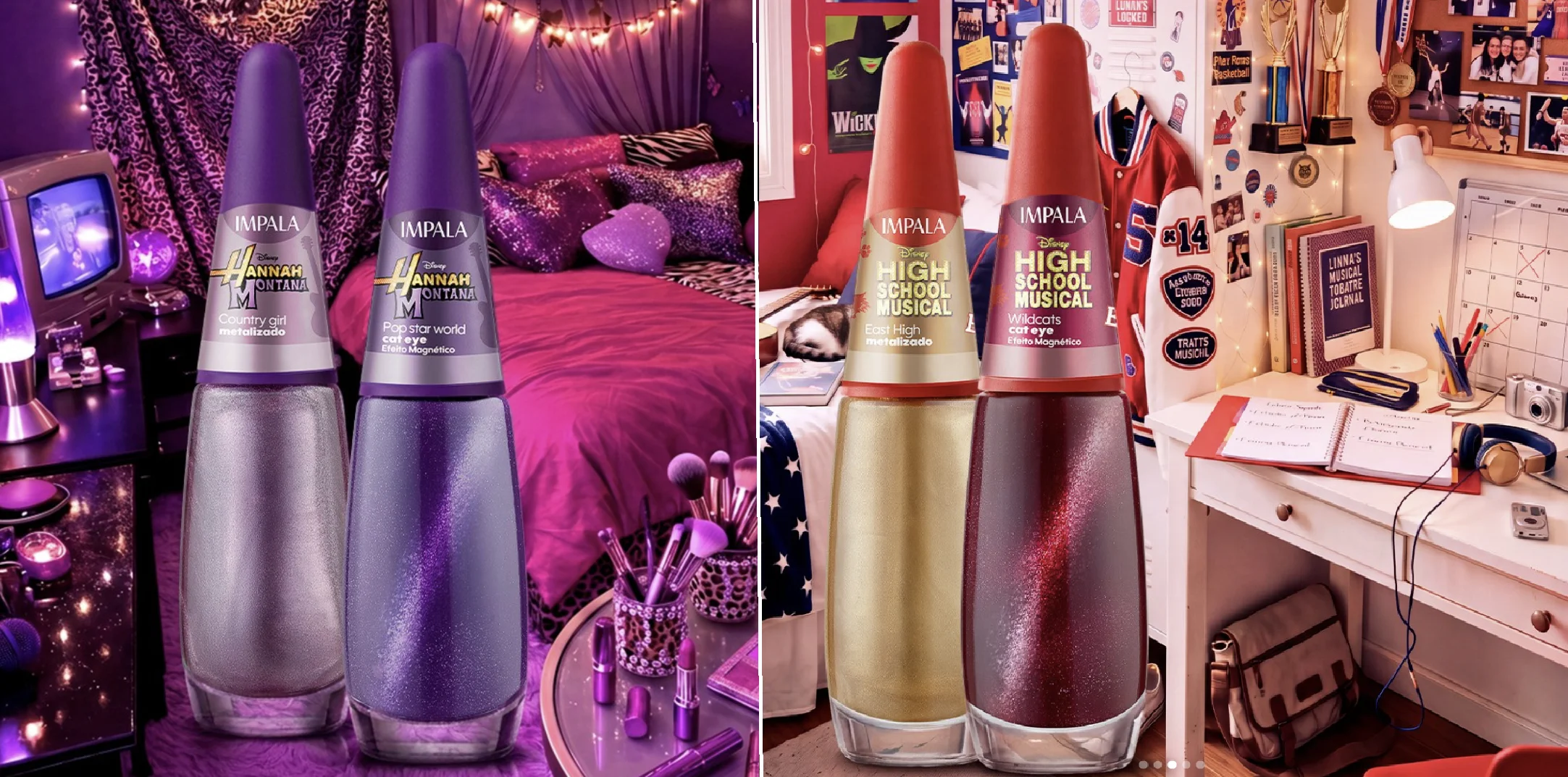 Esmaltes Impala de Hannah Montana e High School Musical.