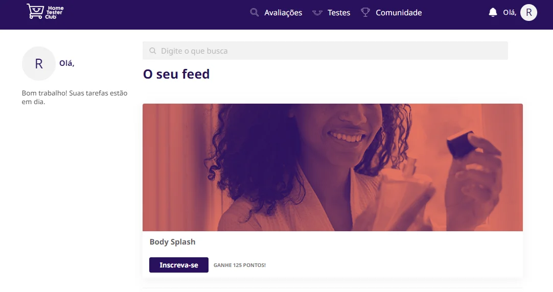 Teste de Body Splash da Natura no Home Tester Club