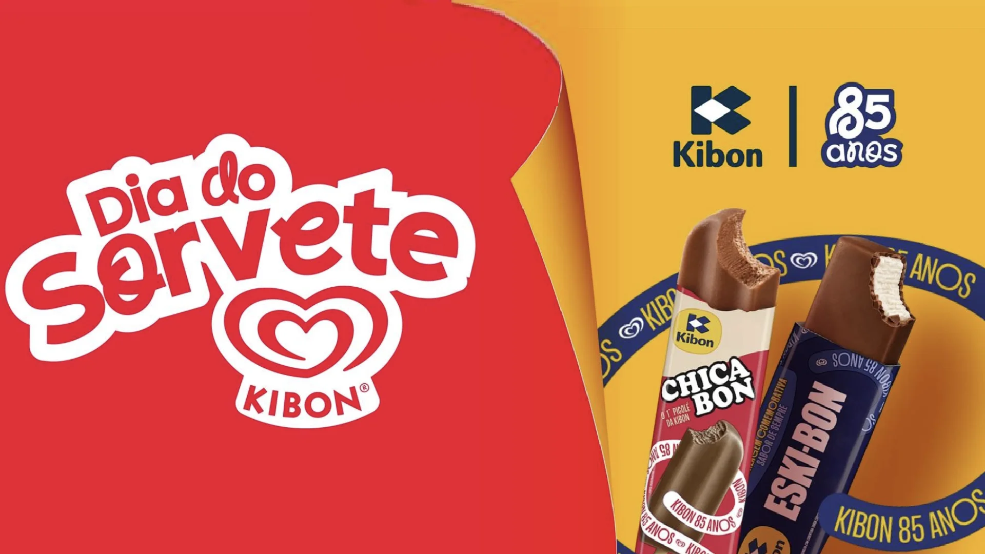 Kibon celebra Dia do Sorvete e 85 anos com picolés