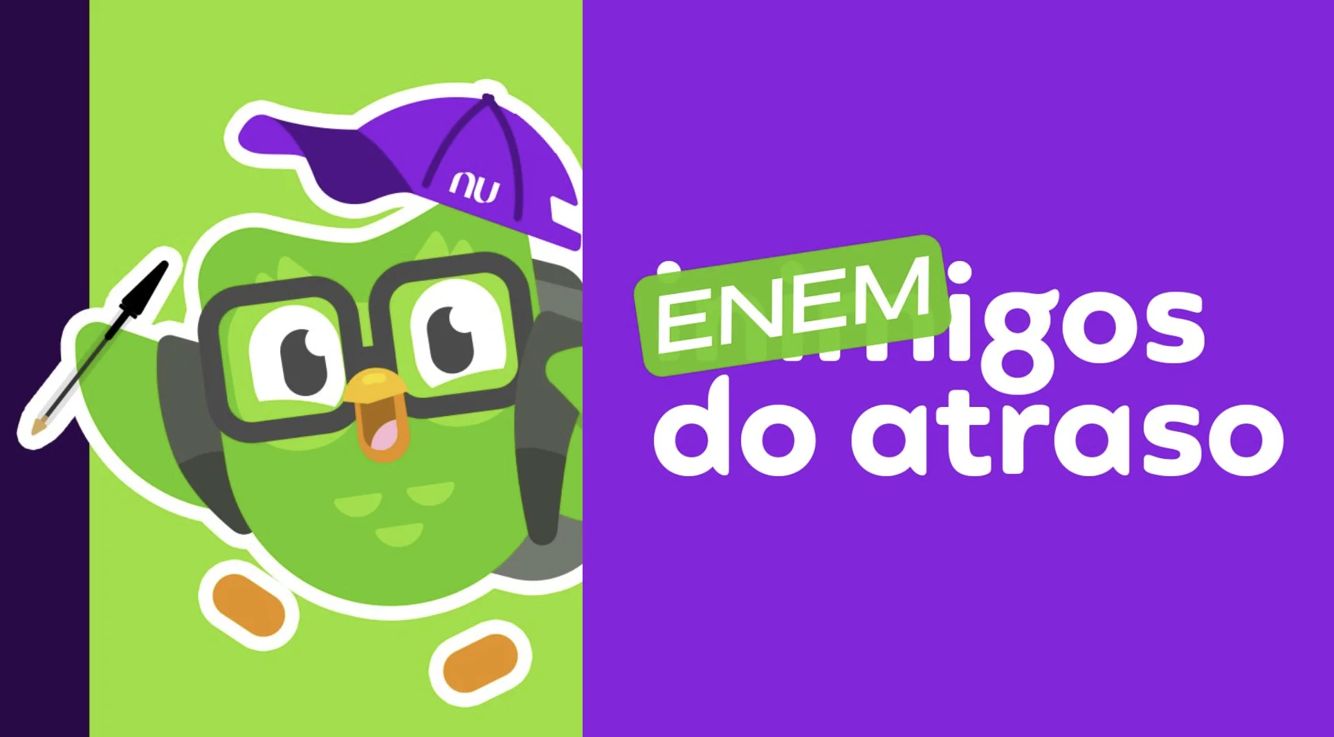 Duo aparece caracterizado para campanha “ENEMigos do atraso”.