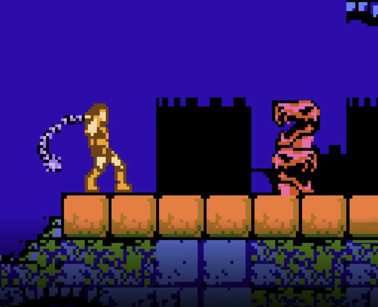 Gameplay do Castlevania original com Simon Belmont