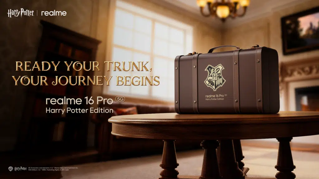 Caixa temática do realme 16 Pro Harry Potter Edition