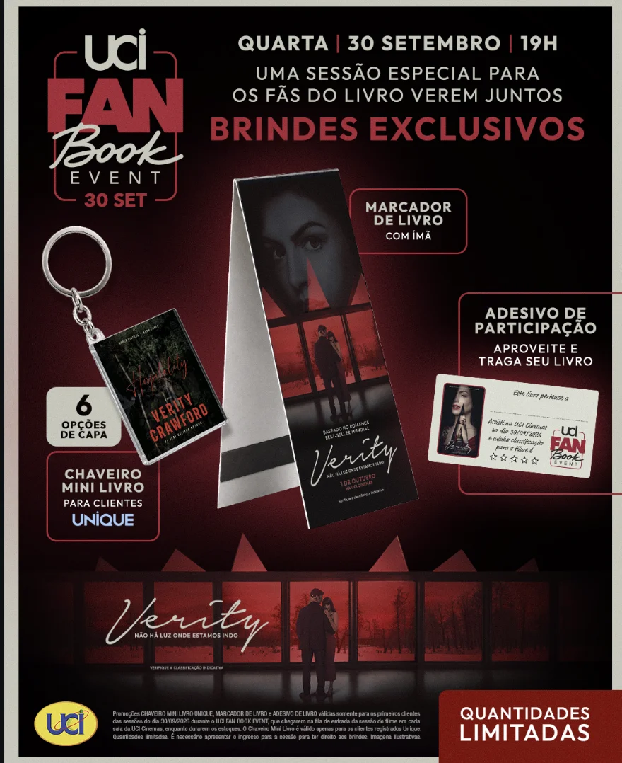Brindes de Verity no UCI Fan Book Event