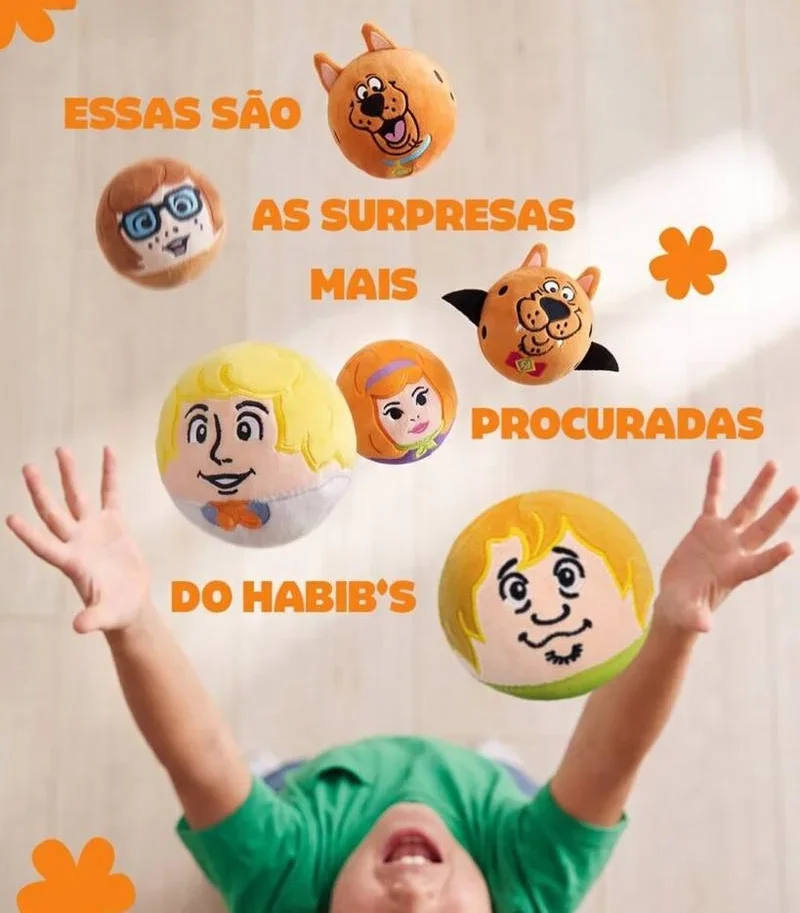 Bolas pula-pelúcia de Scooby-Doo do Habib’s.