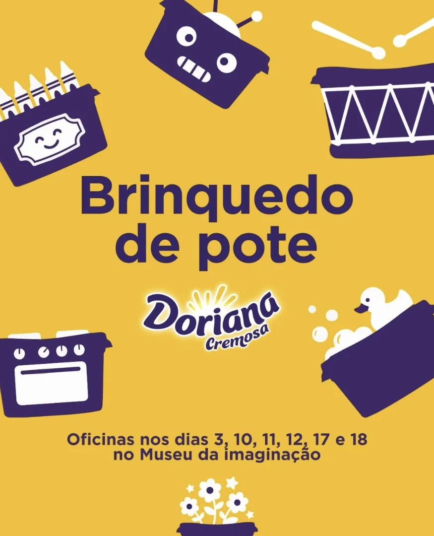 Brinquedo de Pote Doriana no Museu da Imaginação.
