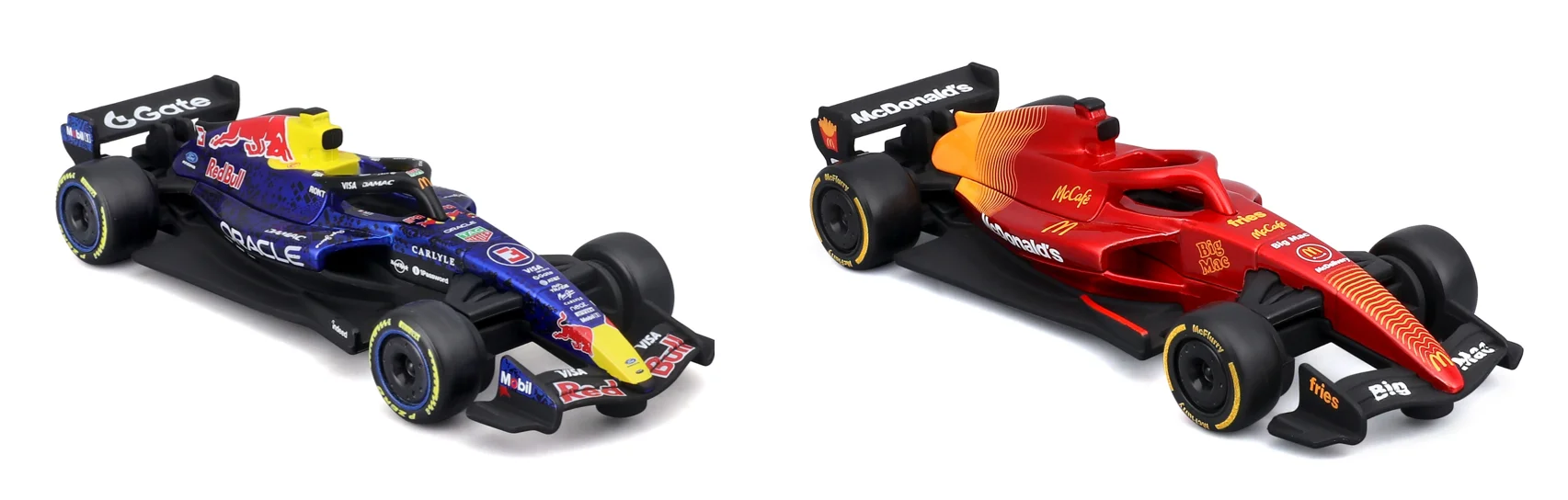Miniaturas de Fórmula 1 da Red Bull Racing e McDonald’s lançadas em outubro de 2026.