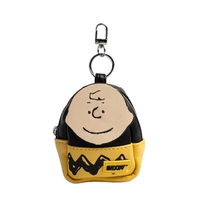 Mini bag de Charlie Brown preta e amarela da coleção Snoopy Todomoda.