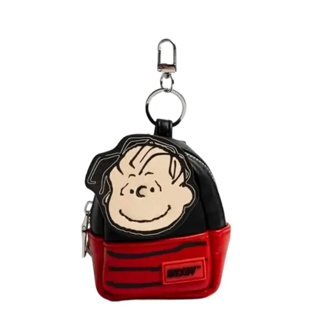 Mini bag de Linus preta e vermelha da coleção Peanuts Todomoda.