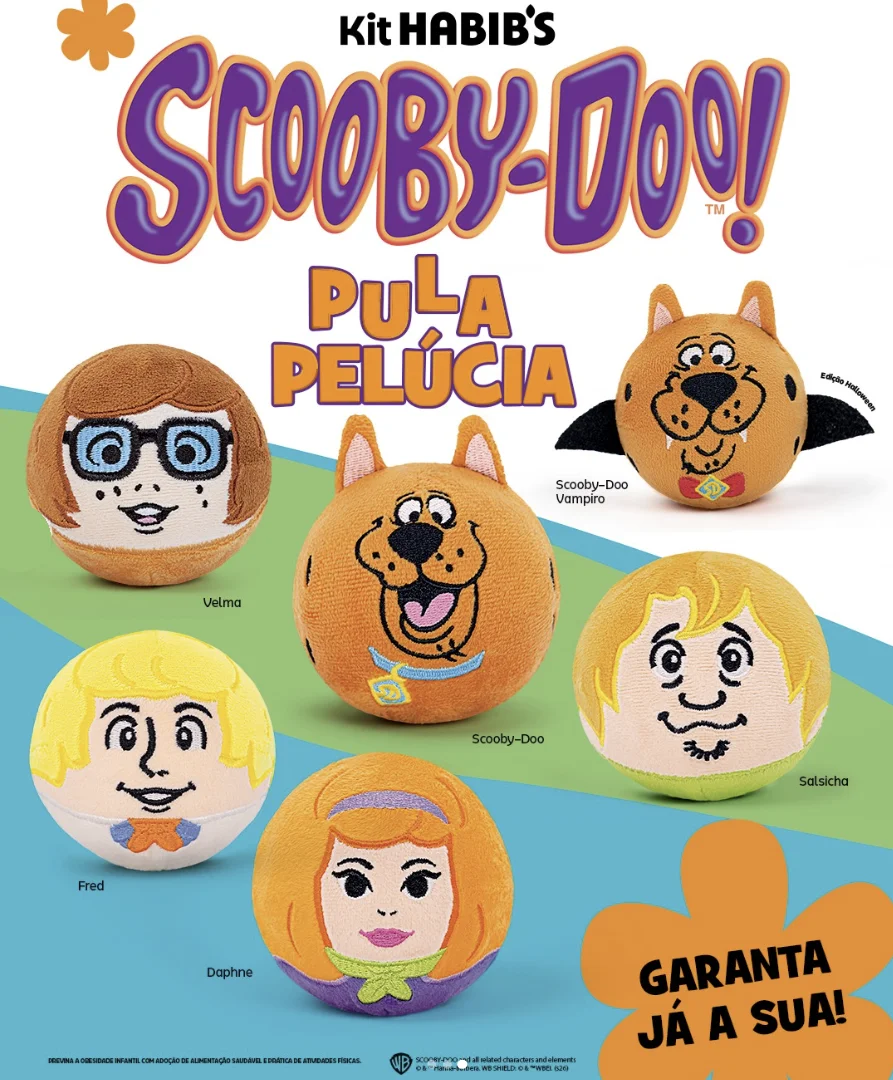 Coleção Pula-Pelúcia de Scooby-Doo do Habib’s